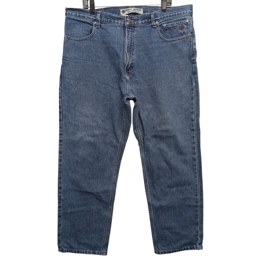 Harley-Davidson Jeans Mens‎ 40x30 Blue Straight Leg Denim Biker 99024-07VM